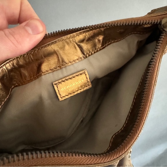 BURBERRY Metallic Gold Leather Handbag - Picture 4 of 4